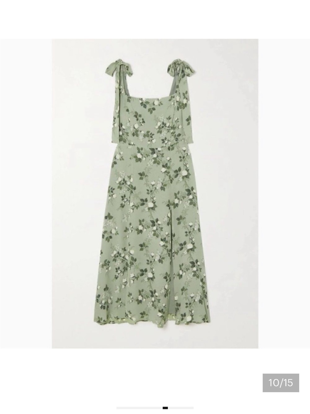 Reformation Twilight Midi Dress In Verde Size 8 NWT